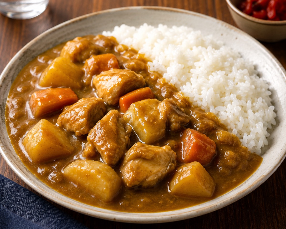 Curry Chicken with Steamed Rice